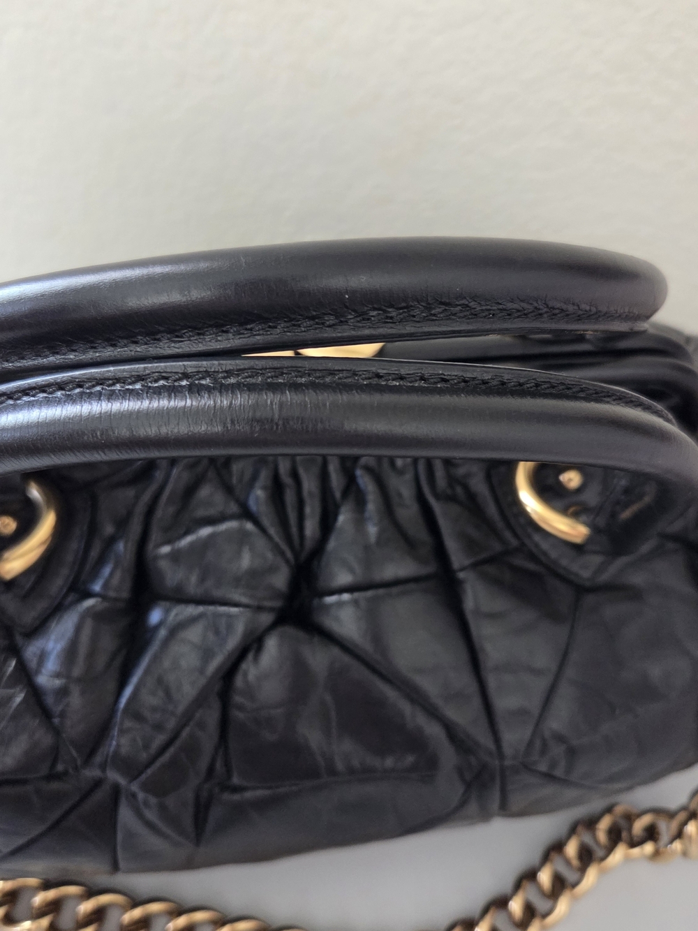 Marc Jacobs Collection Patchwork Stam Bag Quilted Black Leather Shoulder Bag - Picture 9 of 15